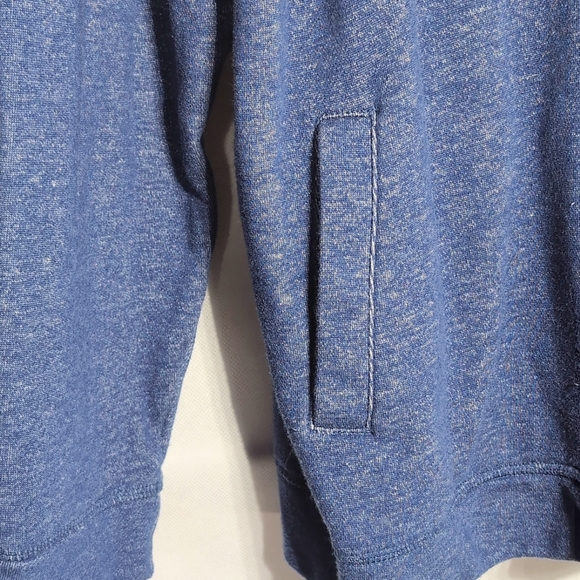 Men's Blue Zip-Up Sweater - Picture 3 of 6